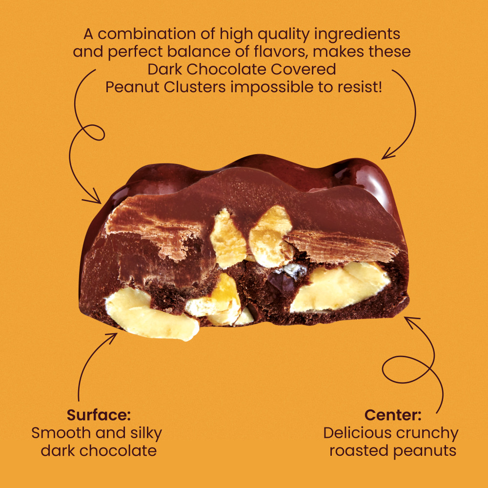 Natural Dark Chocolate Peanut Clusters with delivery